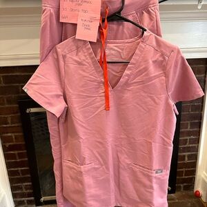 Figs Chalk Pink Scrub Set XS